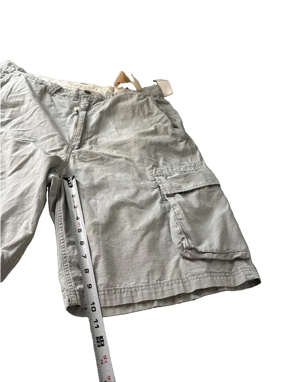 NWT Chaps Denim Mens Cargo Shorts Size 36 Gray Cotton Casual Utility K21704 New